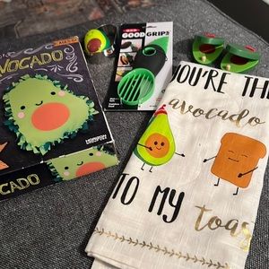 Avocado lovers- gift set.  Super fun random avocado accessories.